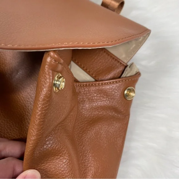 New Leather Diaper Backpack Bag with 12 Organizing Pouches,Changing Pad(Brown) - Picture 11 of 14